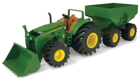 John Deere traktor z przyczepą światło/dźwięk TOMY