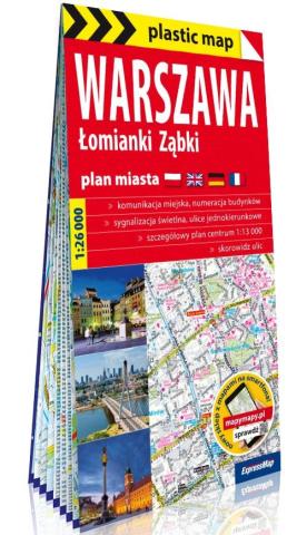 Plastic map Warszawa 1:26 000 plan miasta