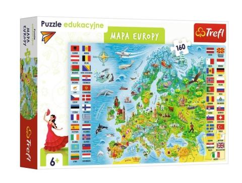 Puzzle Edukacyjne 160 mapa Europy TREFL