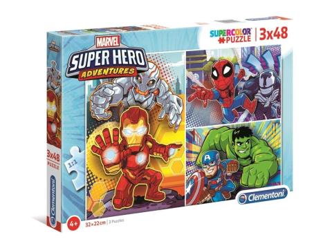 Puzzle 3x48 Super Kolor Superhero