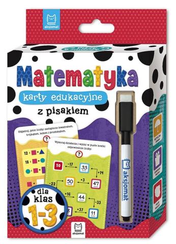 Matematyka klasy 1-3 karty edukacyjne z pisakiem