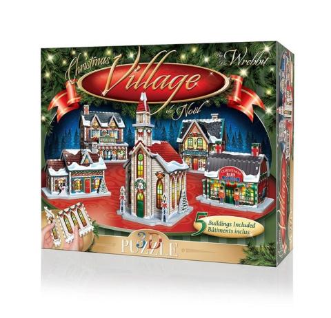 Wrebbit Puzzle 3D 116 el Christmas Village