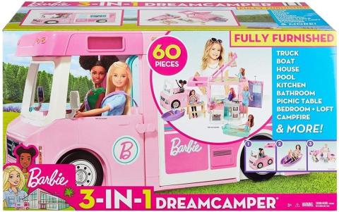 Barbie Umeblowany kamper 3w1