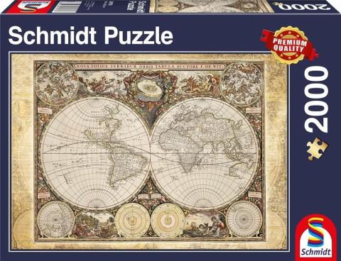 Puzzle PQ 2000 Historyczna mapa świata G3