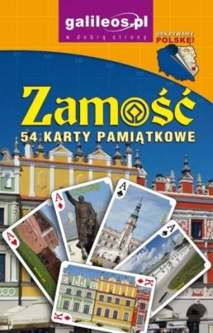 Zamość - karty pamiątkowe do gry. 54 karty do gry