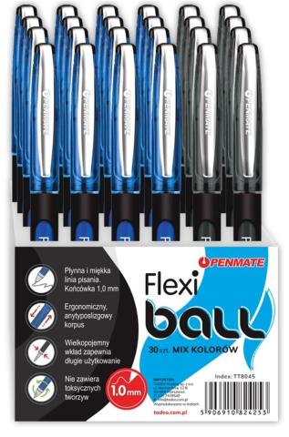 Długopis Flexi Ball mix (30szt) PENMATE