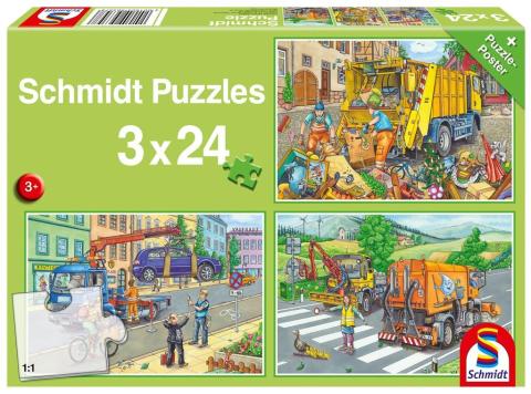 Puzzle 3x24 Pojazdy komunalne G3