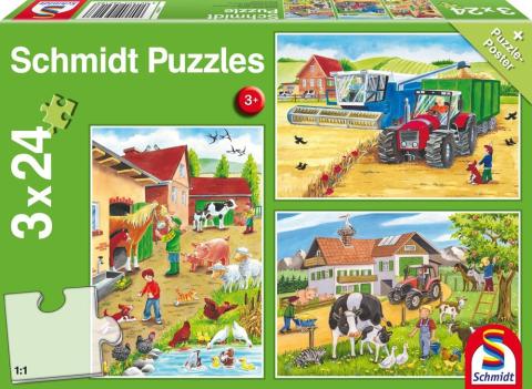 Puzzle 3x24 Praca na wsi G3
