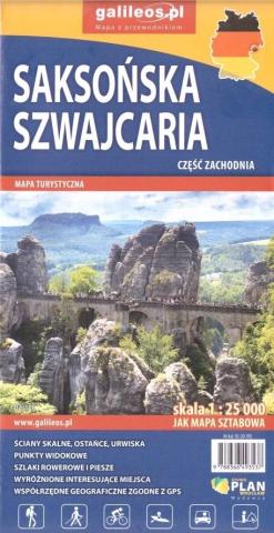 Mapa tur. - Saksońska Szwajcaria cz. zach