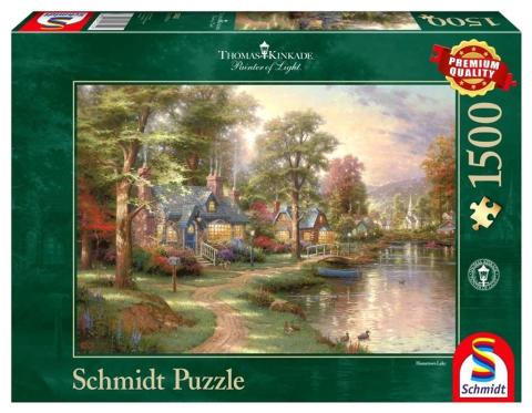 Puzzle PQ 1500 Thomas Kinkade Nad jeziorem G3