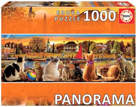 Puzzle 1000 Koty na nabrzeżu (panorama) G3