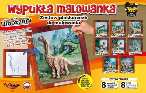 Wypukła malowanka - Dinozaury Zestaw 8 wzorów