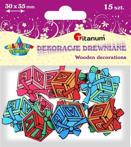 Drewniane guziki Prezenty 15szt