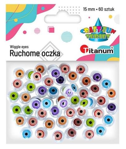 Oczy Animals mix 15mm 60szt