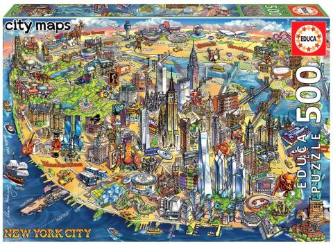 Puzzle 500 Mapa Nowego Jorku G3