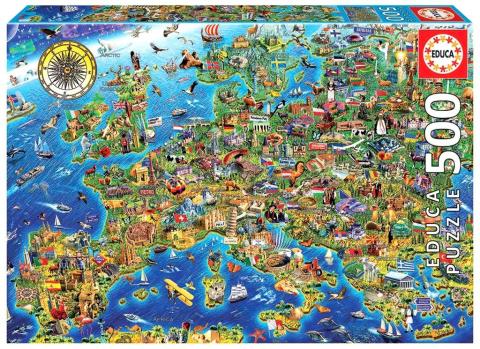 Puzzle 500 Mapa Europy G3