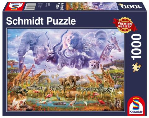 Puzzle 1000 Zwierzęta przy wodopoju G3