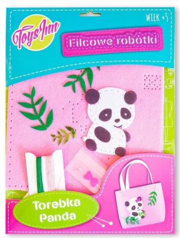 Filcowa torebka Panda różowa STnux