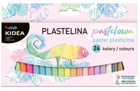 Plastelina 24 kolory pastelowe KIDEA