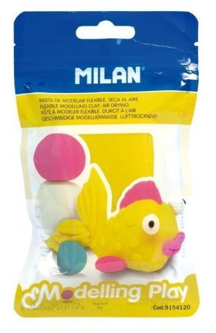 Modelina AIR-DRY samoutwardzalna 100g żółta MILAN