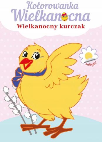 Kolorowanka Wielkanocna. Wielkanocny Kurczaczek