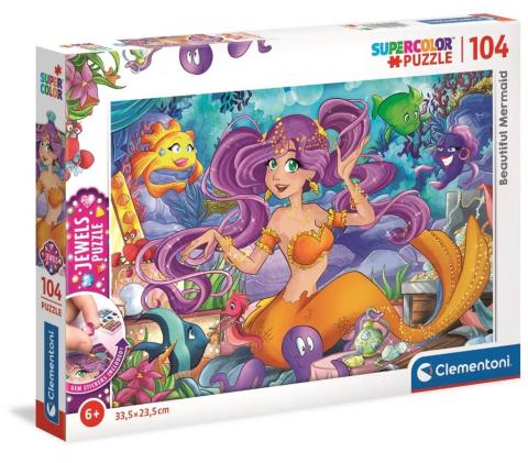 Puzzle 104 Jewels Beautiful Mermaia