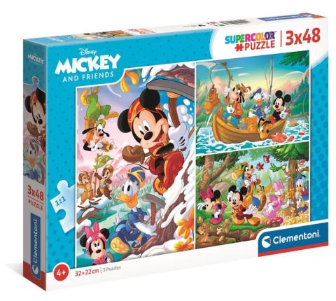 Puzzle 3x48 Super Kolor Mickey and Friends