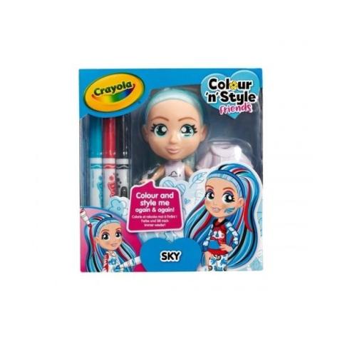 Lalka Colour'n'Style Friends Sky CRAYOLA