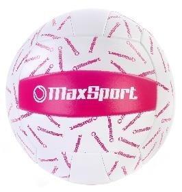 Piłka siatkowa Max Sport biało-różowa