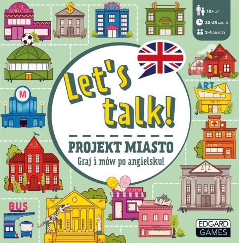 Let's talk! Projekt miasto. Gra do nauki j. ang.