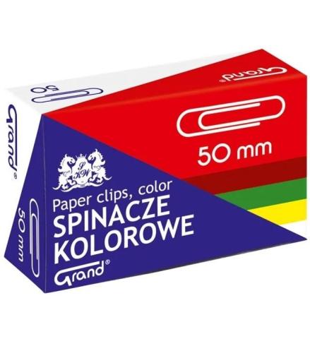 Spinacze kolor 50mm 50szt GRAND