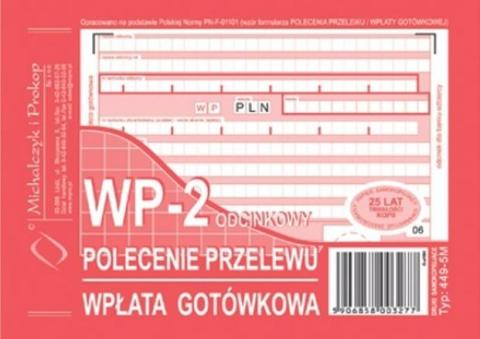 Polecenie przelewu wpłata gotówkowa... 449-5M