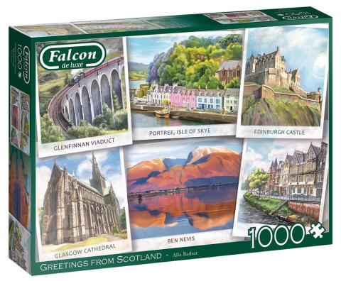 Puzzle 1000 Falcon Pozdrowienia ze Szkocji G3