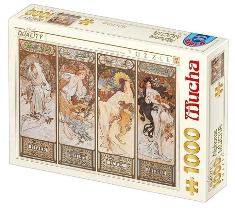 Puzzle 1000 Alfons Mucha, Cztery pory roku