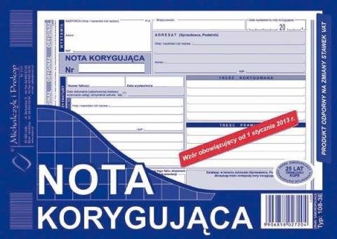 Nota korygująca 108-3E