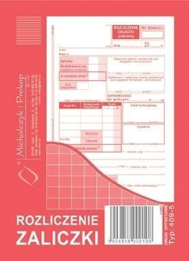 Rozliczenie zaliczki 409-5