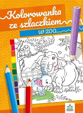 Kolorowanka ze szlaczkiem. W ZOO