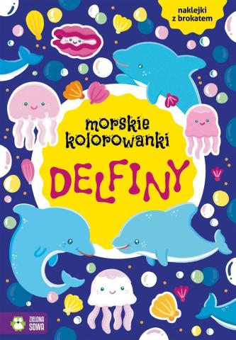 Morskie kolorowanki. Delfiny