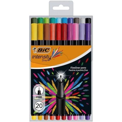 Cienkopisy Intensity Fine AST+FUN mix 20szt BIC