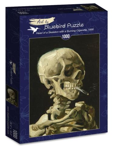 Puzzle 1000 Głowa szkieletu z płonącym papierosem