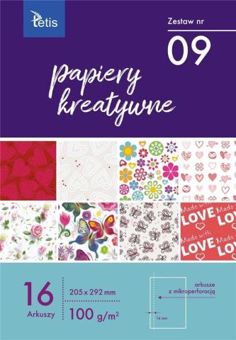 Papiery kreatywne A4 16 kartek nr 09 KB030-09