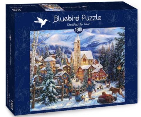 Puzzle 1500 Zabawa na sankach