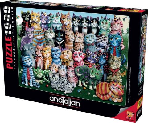 Puzzle 1000 Zjazd rodzinny kotów