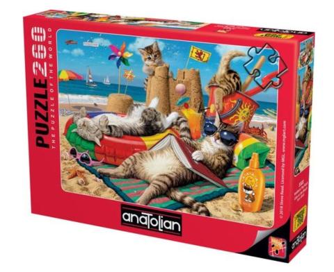 Puzzle 260 Koty na plaży
