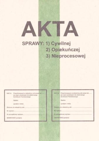 Zeszyt A4 Akta sprawy cywilnej