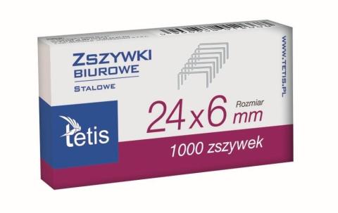 Zszywki biurowe 24/6 1000szt. GZ101-A