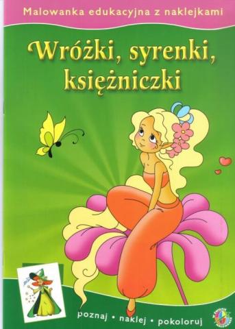 Malowanki edukacyjne - Wróżki, syrenki