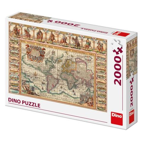 Puzzle 2000 Antycza Mapa Świata