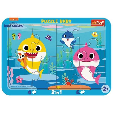 Puzzle ramkowe Baby - Wesołe Rekiny TREFL