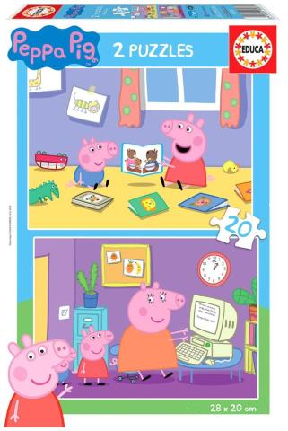 Puzzle 2x20 Świnka Peppa G3